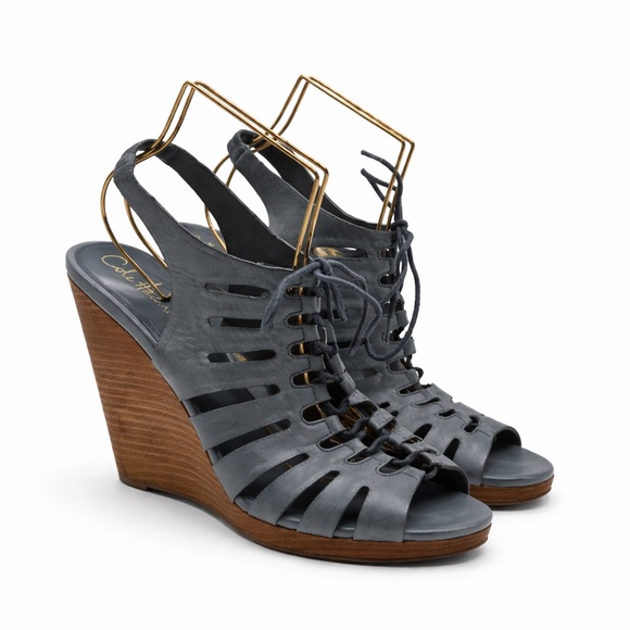 Cole Haan Shoes - Cole Haan Nike Air Skye Lace Up Strappy Gladiator Wedge Size 10B